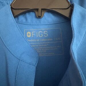 Figs Technical Collection Sky Blue Scrub Top